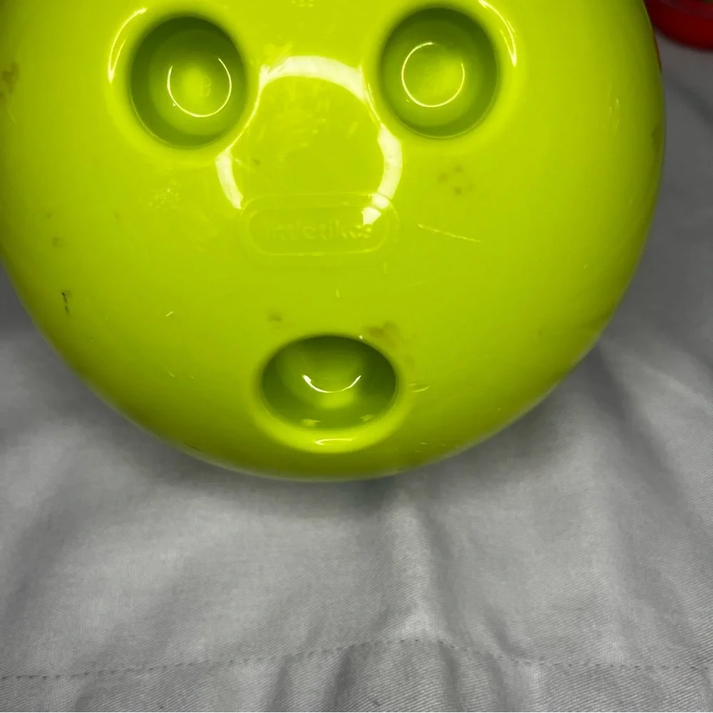 Little Tikes Tot Sports Green Bowling Set 1 Ball 5 Pins Set Toddler Kids VINTAGE